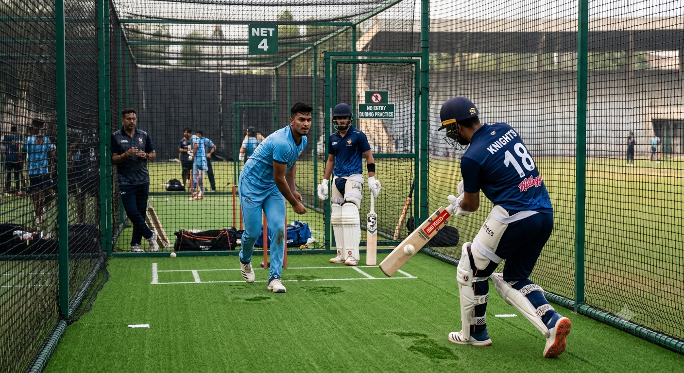 Cricket pitch background